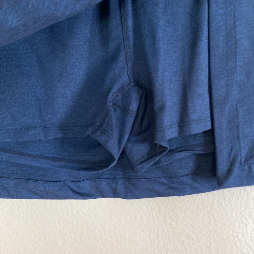 Quince Ultra Side slit skort Heather navy blue size small - Picture 2 of 6